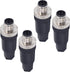 Aviation Connector Plugs, Lonlonty Ethernet M12 Connector Field Wireable IP67 Waterproof Male Plug
