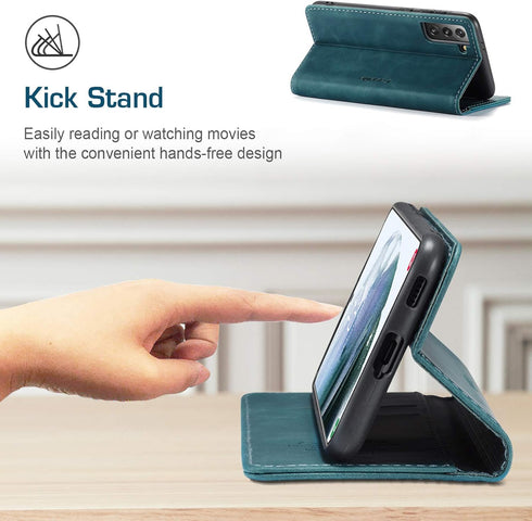Kowauri Flip Case for Galaxy S21, Leather Wallet Case with Card Slot and Magnetic Closure for Samsung Galaxy S21