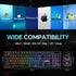 CHONCHOW 3200DPI Set PS4 Gaming Keyboard and Mouse Combo, USB Wired RGB Backlit, Mechanical Feel Anti-ghosting Keyboard
