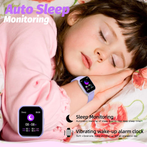 Kids Smart Watch for Boys Girls, 1.5" DIY Dial, Fitness Tracker, 19 Sport Modes, IP68 Waterproof (Purple)