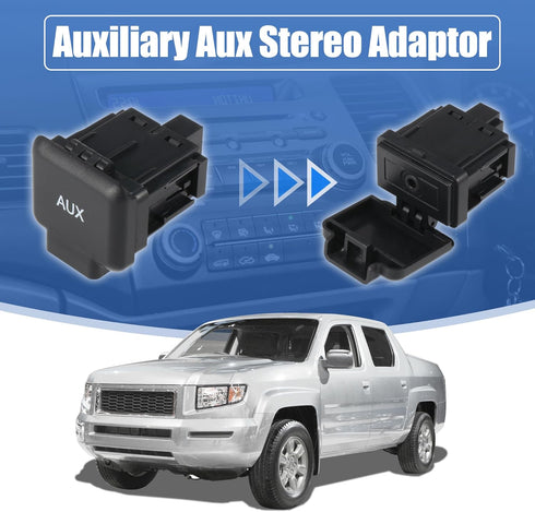 X AUTOHAUX Auxiliary Input Jack Assembly for Honda Ridgeline 2006-2014, 39114-SJC-A01ZB Audio Aux Port Adapter