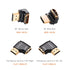 Zeskit HDMI Adapter Male to Female Right Angle, Zinc Alloy Full Shielding, 24K Gold Plated Connectors (FLAT-90NU/L)