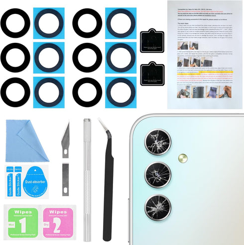2PCS Galaxy A34 Back Rear Camera Lens Glass Replacement - ASDAWN Back Lens Glass for Samsung Galaxy A34 6.6 inches