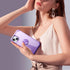IDweel iPhone 13 Case: Purple 2-in-1 Shockproof Cover with Screen Protector, 360° Ring Holder, & Camera Lens Protector.