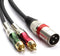 SiYear 15FT XLR Male to 2 x Phono RCA Plug Adapter Y Splitter Patch Cable, 1 XLR Male to Dual RCA