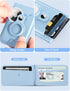 HiWe for Magsafe Wallet Stand, Magnetic Card Holder with Airtag Holder for iPhone 16/15/14/13/12 Series (Sky Blue)