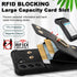 Compatible Galaxy S22 Wallet Case with Credit Card Holder, Shockproof Phone Cover with 360° Rotation Ring Stand
