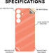 Vision Signs & Graphics S25 3M Glossy Glitter Phone Skin Compatible with Samsung Galaxy FE - Solid Salmon - Premium