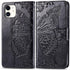 iPhone 11 Wallet Case, Women Flip Folio Cover with Butterfly Embossed PU Leather Stand Card Holder Slots, Magnetic