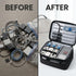 Keross Cable Organizer Bag for Travel with Removable Dividers Electronics Organizer Case for Chargers, Cables, Power