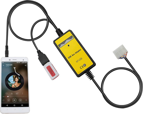 Yomikoo USB AUX MP3 Player Radio Car Digital Music Cd Changer Aux Adapter