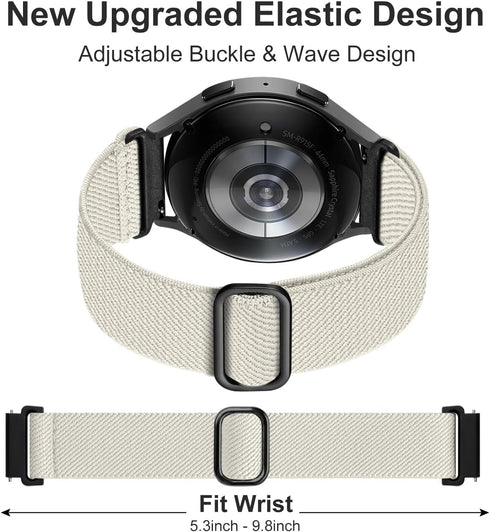Lerobo Elastic Bands Compatible with Samsung Galaxy Watch 7, 6, 5, 4, 40mm, 44mm, Watch 6, 4 Classic Band, 42mm, 46mm,