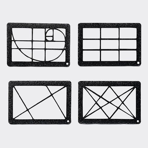 BWOFJGWH 4Pcs with Chain Sturdy Proportion Ruler Compact Composition Viewfinder for Sketching Viewer Painting, pp