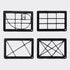 BWOFJGWH 4Pcs with Chain Sturdy Proportion Ruler Compact Composition Viewfinder for Sketching Viewer Painting, pp