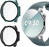 Lamshaw Hard PC Case for OnePlus Watch 2 with Screen Protector, Compatible Smartwatch Case (2 Pack-Black+Green)