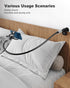 SAIJI Gooseneck Bed Phone Holder, Flexible Long Arm Phone Mount for Desk, Clip Bracket Clamp Stand for 4.0-6.5'' Mobile