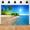 FHZON 5x3ft Tropical Seaside Backdrop for Summer Beach Hawaii Island Photography Background for Boys Girls Adults
