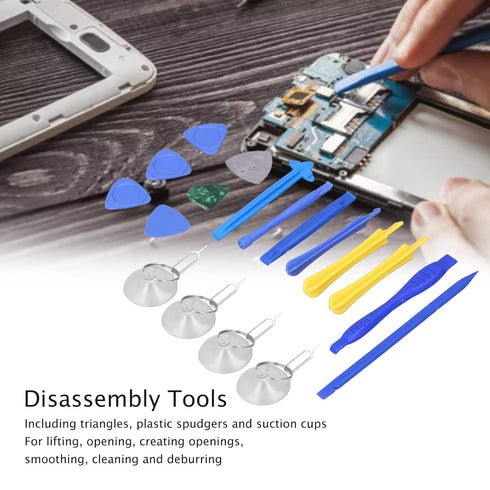 Powerful Disassembly Tool Kit for Mobile Phone, Tablet, Electronics Repairs - Includes Multiple Opening Tools, Spudgers