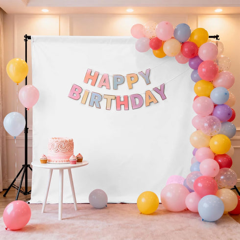LYLYCTY 10x10FT White Large Screen Backdrop for Photography Zoom Meeting, Game Live Steaming and Photo Studio Shooting