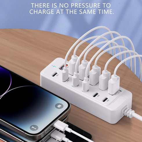 Generic 12-in-1 Docking Station, Multiport Adapter USB Charging Hub for Laptop, Desktop, Tablet, Home Office, Study