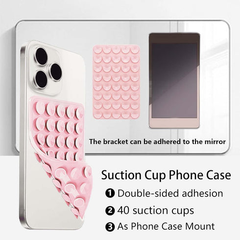 Generic 3 3.93 2.55 inch Pieces Suction Cup Phone Case, Silicone Suction Phone Case Mount, Adhesive Cellphone Grip