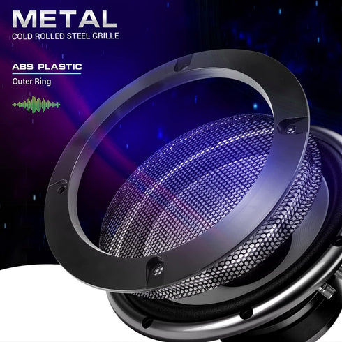 Facmogu 2PCS 5in Universal Speaker Grills, Black Round Mesh Decorative for Speaker Mounting & DIY