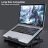 Laptop Cooling Pad with Adjustable Height, Two 5.1 Inches Fan, 2 USB Ports Suitable for 12"-15.6" Laptops (Black)