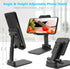 Folding Desktop Phone Stand, Adjustable Height Mobile Phone Holder for Desk, Office, Compatible with All Phones 4-10’’
