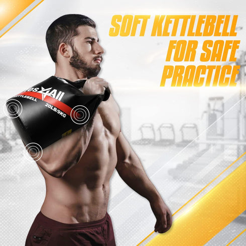 Yes4All Sand Kettlebell, Adjustable Kettlebell Sandbag for Fitness, Heavy Duty Soft Sandbag Weights
