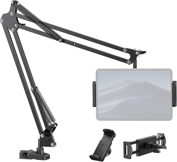 InnoGear Adjustable Tablet Stand, Phone Holder Mount for Desk Bed with 2 Clamps and Swivel Ball Head