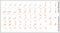 FARSI (Persian) Keyboard Stickers, Transparent Background, Orange Letters for PC, Computer, Laptop, Desktop Keyboards