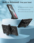 FNTCASE for Samsung Galaxy S22 Ultra, Built-in Screen Protector & Kickstand, Rugged Heavy Duty Shockproof Cover (Black)