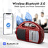 Weather Radio Portable AM FM Radio with Bluetooth, Rechargeable Emergency Radio, Built-in Rechargeable Battery or 4 AA