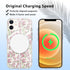 Zrutru 12/12 6.1",Aesthetic 12 Cute Flower Magnetic Phone Case for iPhone Pro Pink Floral Cases Girly Design Cover