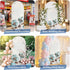 Duskova Living 4 Blue Broccoli Arch Backdrop Cover FT, Vintage Flower Victorian Style Wedding Arch Cover Stretchy