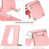 Rose Gold Foldable Aluminum Alloy Cell Phone Holder, Tabletop Metal Phone Stand with Adjustable Angle