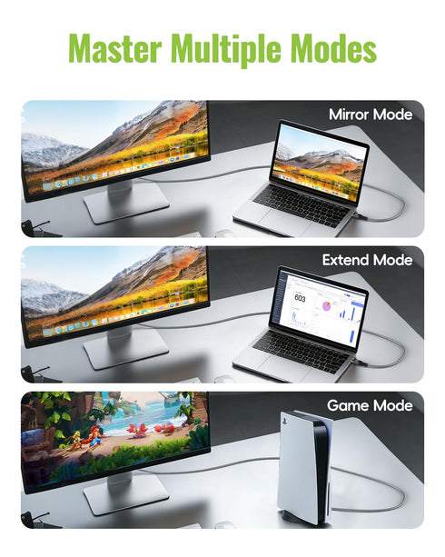 8K 1FT, 2.1 8K@60Hz 4K@120Hz, 48Gbps HDMI Extension Cable HDMI Extender Support High Speed HDMI Male to Female Adapter