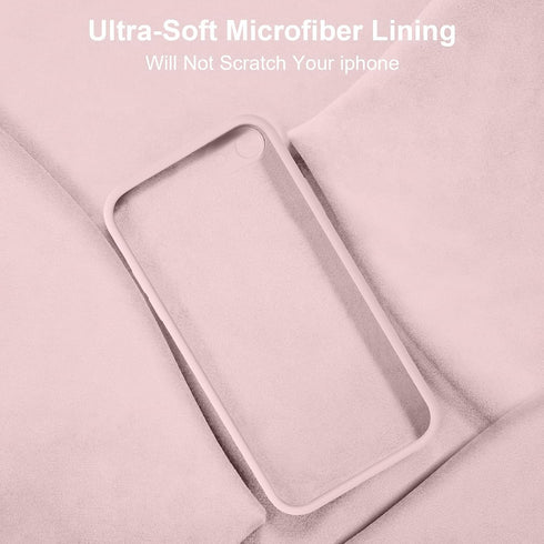 Vooii iPhone SE Case 2022/3rd/2020, iPhone 8/7 - Chalk Pink, Upgraded Liquid Silicone, Square Edges, Camera Protection.