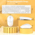 Wireless Keyboard and Mouse, Trueque Silent 2.4GHz Cordless Full Size USB Mouse Combo for Computer and Laptop