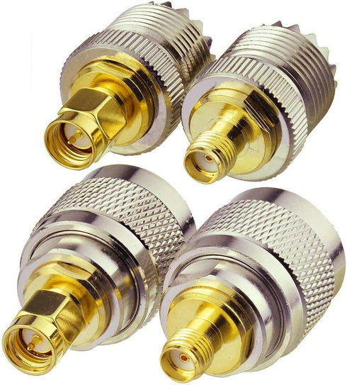 Superbat UHF to SMA Adapter, UHF Male/Female to SMA Male/Female Connector RF Coax Coaxial Adapter Kit