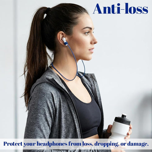 YBEATY 5 Pcs Magnetic Anti-Lost Straps Wireless Earbud Lanyards Soft Silicone Neck Rope Cord Sports Running Lanyard