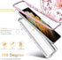Esdot Light Pink Flowers Case for Samsung Galaxy S21 Ultra, Military Grade Rugged Cover for Women Girls