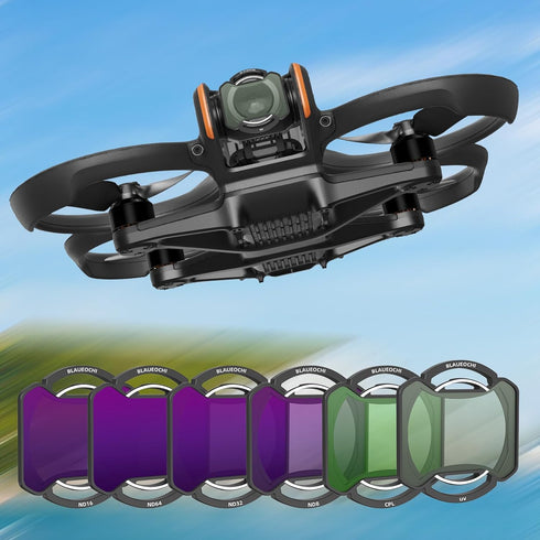 ND Filters Set for DJI AVATA2 - 6 Pack (UV, CPL, ND8, ND16, ND32, ND64) Multi-Coated HD Optical Glass