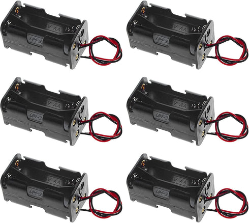 QTEATAK 4 x 1.5V AA Batteries Battery Holder Wire Leads