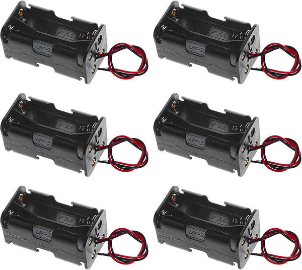 QTEATAK 4 x 1.5V AA Batteries Battery Holder Wire Leads
