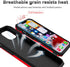 SunStory iPhone 14 Plus Case - with HD Screen Protector & Slide Camera Cover & Rotated Ring Kickstand - Red