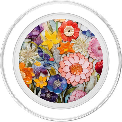 PopSockets PopGrip for MagSafe, Colorful Floral Murano Glass Effect, Venetian Glass