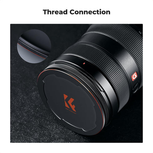 K&F CONCEPT 82mm 2-in-1 Thread & Magnetic Lens Filter Cap Only Compatible with K&F Magnetic Swap System