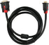 SHD VGA Cable 3 Feet, VGA to VGA Monitor Cable HD15 SVGA for PC, Laptop, TV, Projector - Black and Red