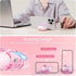 Skyconser 4 Clear Case for AirPods Case Cover with Safety Lock,Soft TPU Cover with Phone Stand & Cleaning Kit,Cute